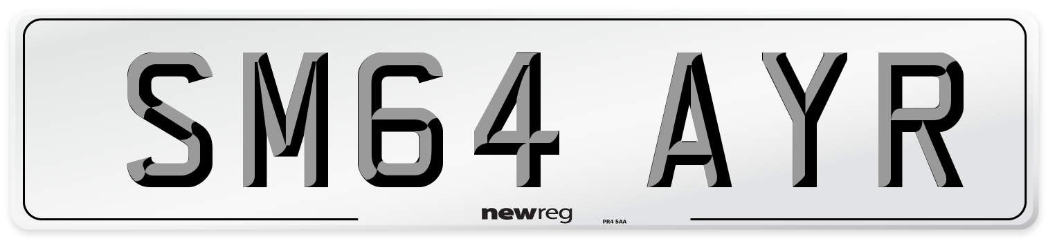 SM64 AYR Number Plate from New Reg